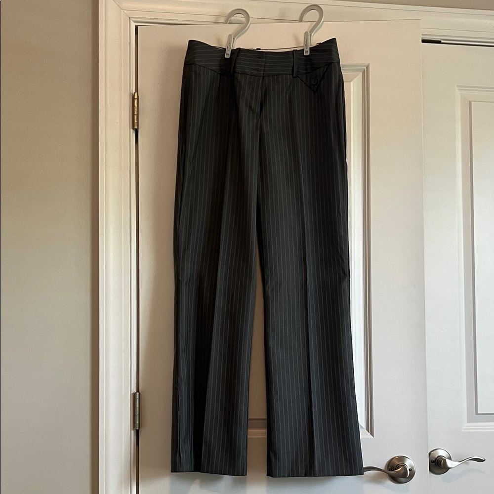 Worthington Charcoal Pinstripe Dress Pants